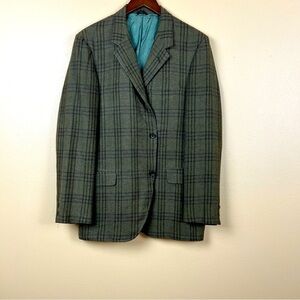 Vintage Warren Sewell Jacket Blazer Plaid Green Olive  Men